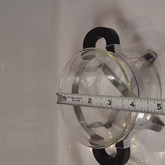 Vintage Bodum Chambord pitcher open sugar & creamer set glass stainless steel - Picture 4 of 8